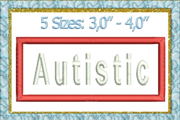 Autistic Applique Embroidery Design