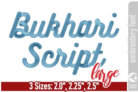 Bukhari Script Embroidery Font - Large