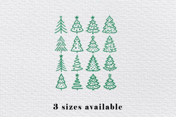 Christmas Tree Outline Embroidery Set