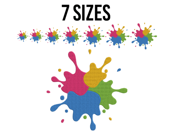 Color Splash Embroidery Design