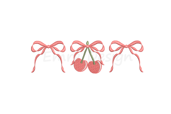Coquette Cherry Embroidery Design