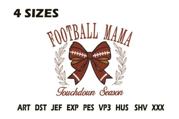 Football Mama Embroidery Design