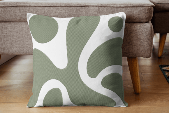 Green Organic Shapes Embroidery File