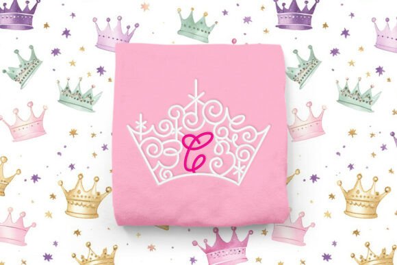 Magical Tiara with Letter C Embroidery