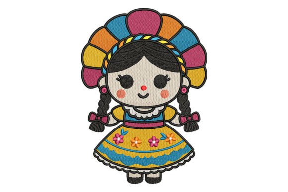 Mexican Folk Doll Embroidery