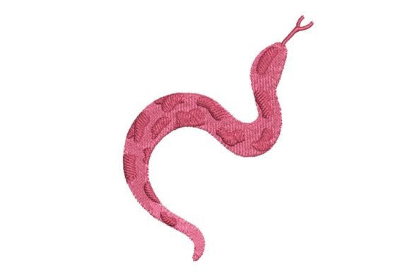 Pink Cowgirl Snake Embroidery Design