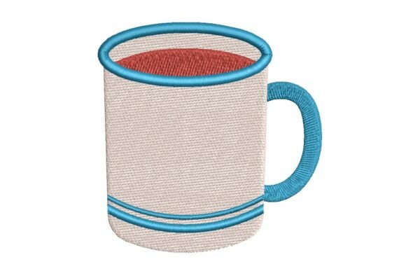 Simple Coffee Mug Embroidery Design