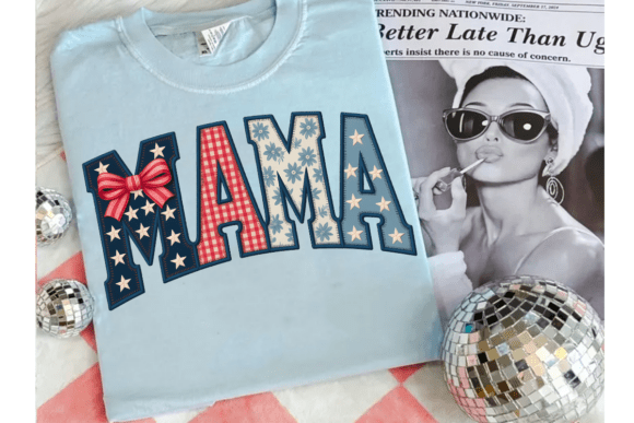 Varsity Mama 4th of July Embroidery PNG