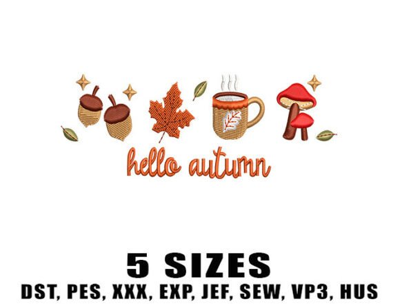 Welcome Fall Embroidery Designs